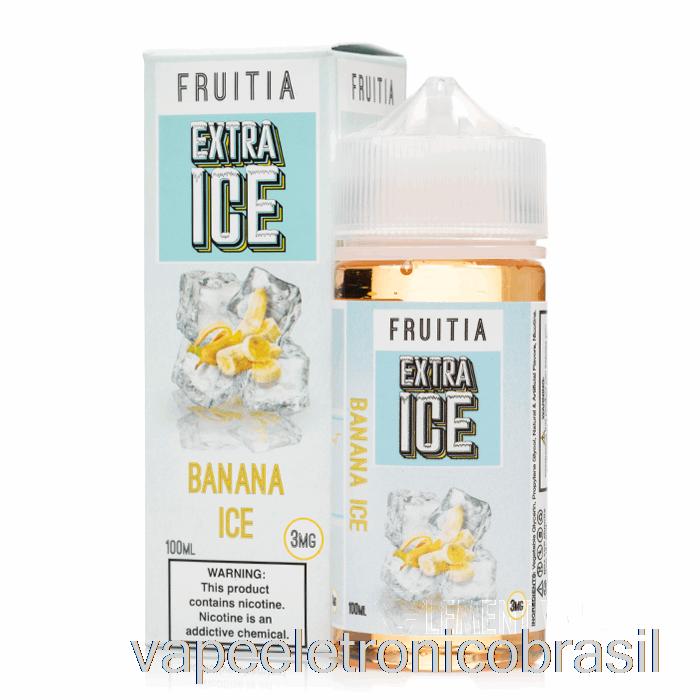 Vape Recarregável Banana Ice - Gelo Extra - Fruta - 100ml 0mg